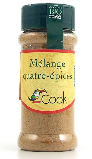 Mélange épices : Quatre épices bio 35 gr - Cook épices