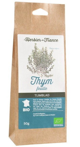 Thym feuilles bio 50 gr - L'Herbier de France